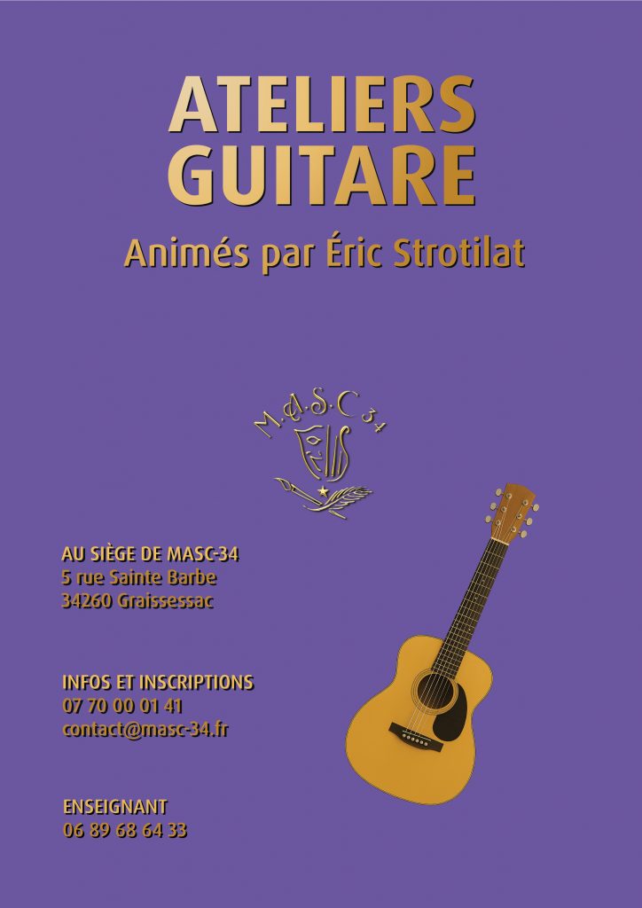Affiche ateliers guitare 2025 2026