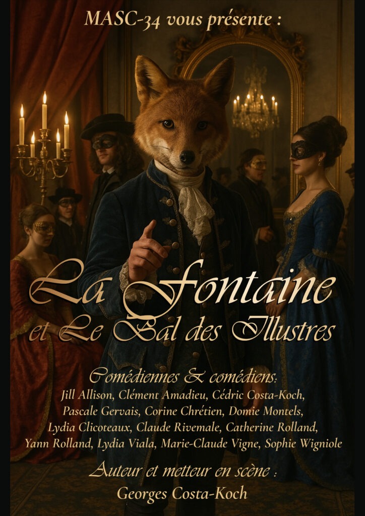 Affiche La Fontaine et le bal des illustres