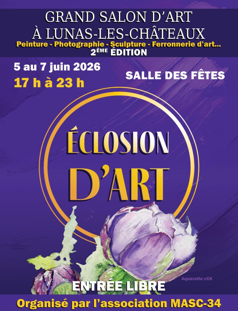 Affiche éclosion d art 2026 cadre
