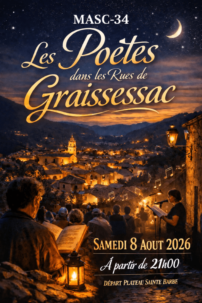 Affiche les Poétes dans les rues de Graissessac